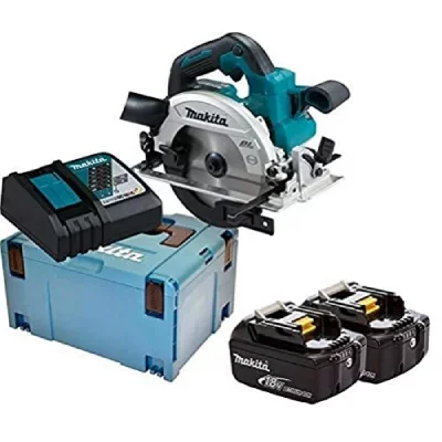 MAKITA  DHS661RTJU Scie circulaire &Oslash; 165 mm + 2 batteries 18V 5Ah Li-ion + coffret Makpac