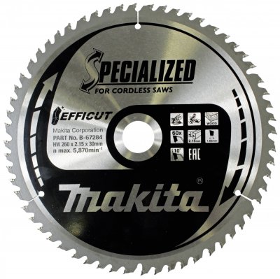 MAKITA  EFFICUT Lame de scie 260x30 mm, 60 dents - B-67284