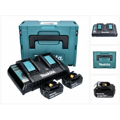 MAKITA  Energy 197629-2 2x Bl1850b+dc18rd Bleu,Noir