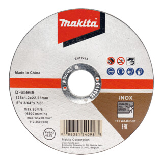 MAKITA  Ensemble de 12 meules de tron&ccedil;onnage Rouge et gris