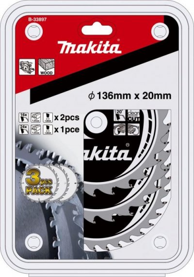 MAKITA  - Ensemble de lames de scie 136x20x16Z & 24Z B-33897