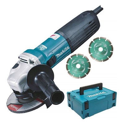 MAKITA  GA5040RKDJ Meuleuse d'angle 125 mm 1100 W + 2 Disques diamant