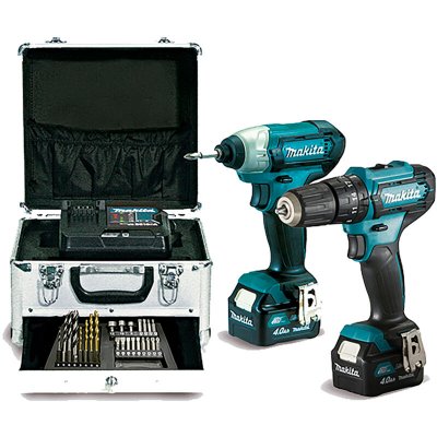 MAKITA  Kit Clx228smx1 (hp333d Td110d 2 X 4,0 Ah Dc10sb Coffret Accessoires)
