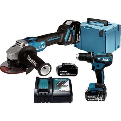 MAKITA  Kit DLX2334J (DHP485 DGA504 3 x 3,0 Ah DC18RC MAKPAC 4)