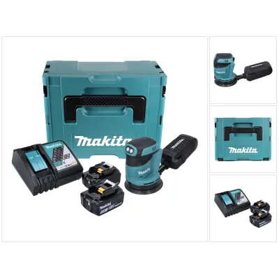 MAKITA  - Ponceuse excentrique 18V Li-Ion 5Ah &Oslash;125mm - DBO180RTJ