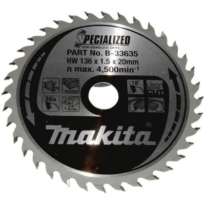 MAKITA  Sp&eacute;cialis&eacute; Saege Drap 136&nbsp;x 20&nbsp;x 36&nbsp;Z, Set