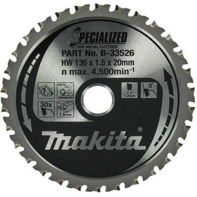 MAKITA  sp&eacute;cialis&eacute;s saege Feuille, 136&nbsp;x 20&nbsp;mm 30-tooth B 33526