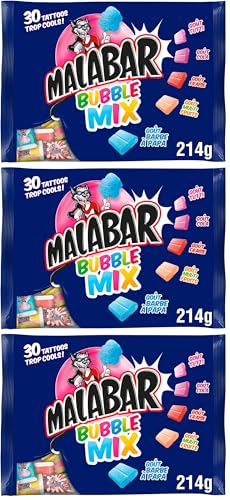 VIDAL Malabar guimauves bubble mix, go&ucirc;t barbe a papa - 214 g