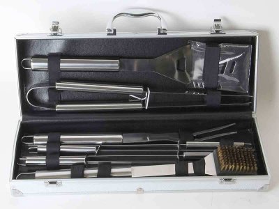 SOMAGIC Malette de 8 accessoires inox pour barbecue et plancha