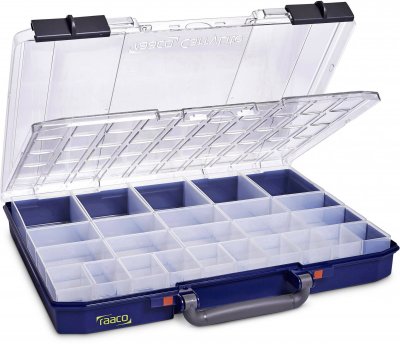 RAACO Malette en polypropylene CL 55 5X10-25 &agrave; double couvercle