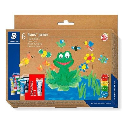 STAEDTLER Mali - gouache &agrave; doigt - couleurs standard - 6 unit&eacute;s 8816