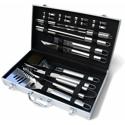 SWEEEK Mallette d'ustensiles pour barbecue et plancha - 18 pi&egrave;ces