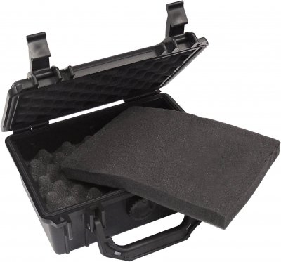 SINTRON Mallette pour appareils 206352 avec poign&eacute;e de transport noir aluminium, bois