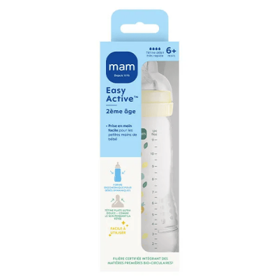 MAM  Easy Active - Biberon 2&egrave;me &acirc;ge 330ml pearl