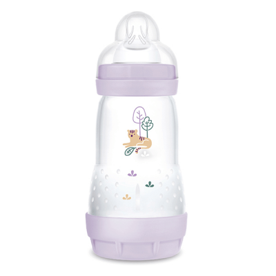 MAM  Easy Start Nature Biberon T&eacute;tine D&eacute;bit 2 Lilas 260ml 1ut