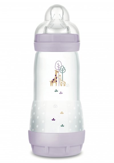 MAM  Easy Start Nature Biberon T&eacute;tine D&eacute;bit 3 Lilas 320ml 1ut