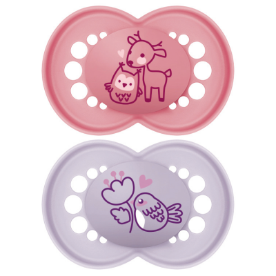 MAM  Sucette Original Nature - 6+ Mois - Silicone X2 - Bo&icirc;te 2 sucettes