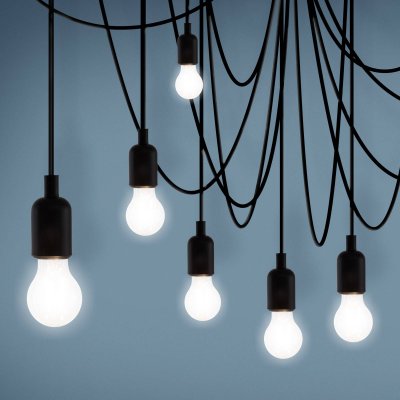 SELETTI Maman Suspension 14 Lumi&egrave;res Avec Ampoules Givr&eacute;es 4m &Oslash;modulable