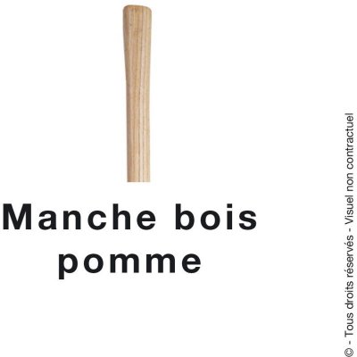 MERMIER Manche en bois col rond avec agrafe 130cm fourches &agrave; fumier / cailloux  100071