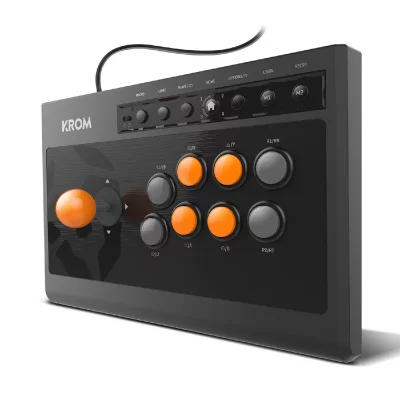 KROM Manette de jeu  Kumite Noir Orange