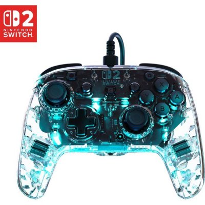 TURTLE BEACH Manette de jeu - Nintendo Switch 2 - Afterglow - RGB - Filaire - Transparent - 