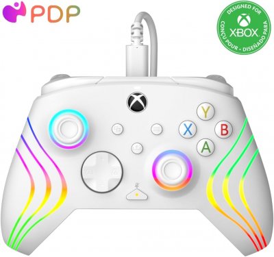 PDP Manette Filaire Afterglow Wave Xbox Series X White