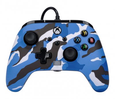 POWERA Manette filaire am&eacute;lior&eacute;e pour Xbox Series X/S  Camouflage bleu