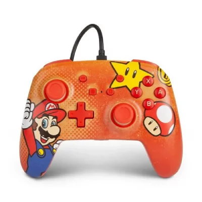 POWERA Manette Filaire Am&eacute;lior&eacute;e  pour Nintendo Switch - Mario Vintage