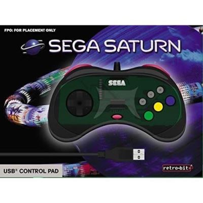 RETROBIT Manette filaire grise  sega saturn connexion usb 7350002936948