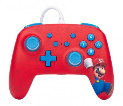 POWERA Manette filaire pour Nintendo Switch  Woo-Hoo! Mario Rouge