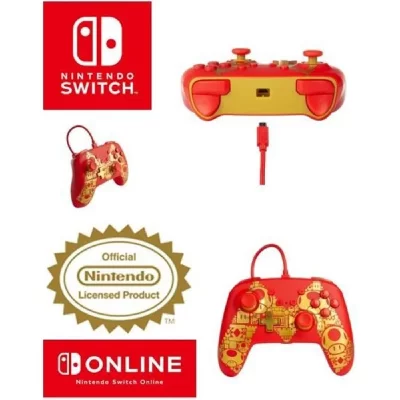 POWERA Manette filaire SWITCH - GOLDEN MARIO avec C&acirc;ble USB d&eacute;tachable NINTENDO SWITCH