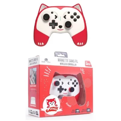 FREAKS AND GEEKS Manette Nintendo Switch - Lite Bluetooth sans fil ANIMAL ROUGE GAMING PANDY TAILLE ENFANT