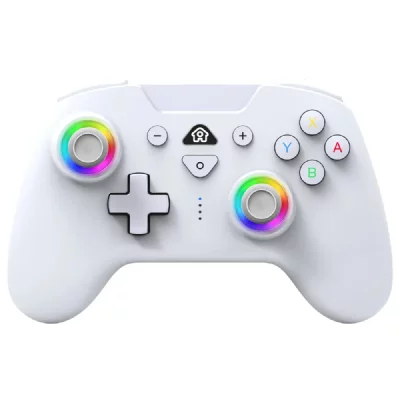 SUBSONIC Manette sans fil Led Controller Bluetooth pour Nintendo Switch Blanc