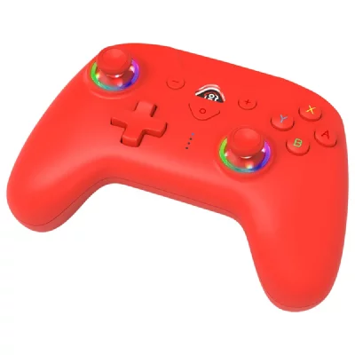 SUBSONIC Manette sans fil Led Controller Bluetooth pour Nintendo Switch Rouge
