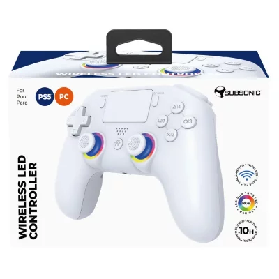 SUBSONIC Manette sans-fil  SA5716-2 blanche PS5 et PC