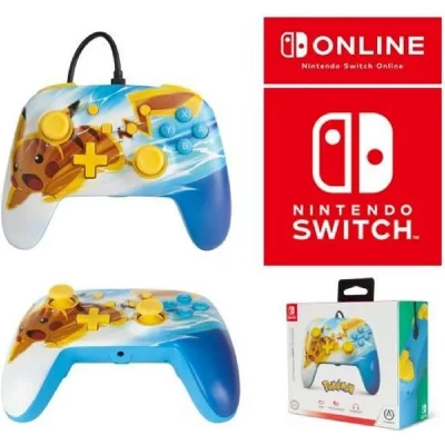 POWER A Manette SWITCH Filaire Nintendo Pok&eacute;mon Pikachu CHARGE Officielle