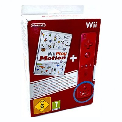 Manette Wiimote Plus rouge + jeu Wii Play Motion 