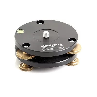 MANFROTTO  338 Base de mise &agrave; niveau en aluminium Noir