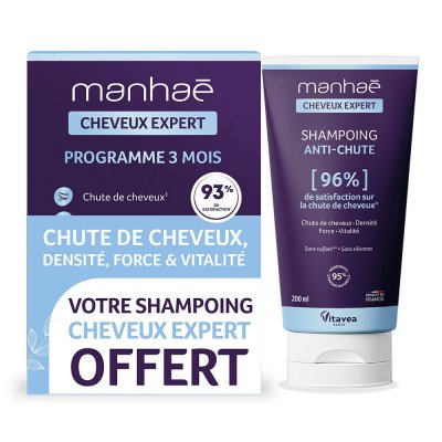 MANHAE Manha&eacute; Cheveux Expert Set Programme 3 Mois + Shampoing Anti-Chute