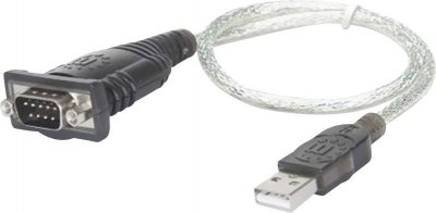 MANHATTAN  900197542 45 Cm Usb To Parallel Cable Argent&eacute;