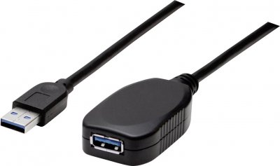 GENERIQUE Manhattan C&acirc;ble USB USB 3.2 Gen1 (USB 3.0) USB-A m&acirc;le, USB-A femelle 5.00 m noir 150712