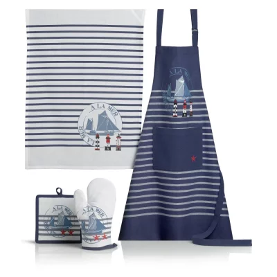 WINKLER Manique Tourtan 20 x 20 Bleu Marine