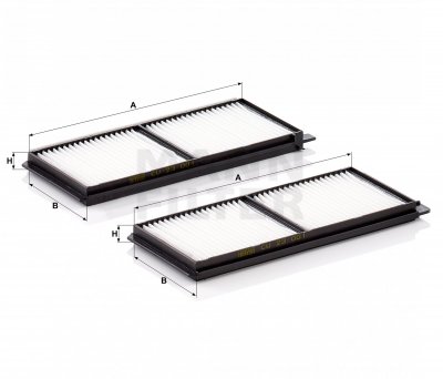 MANN FILTER MANN-FILTER Filtre d'habitacle MAZDA CU 23 001-2 D65161J6X,D65161J6X9A