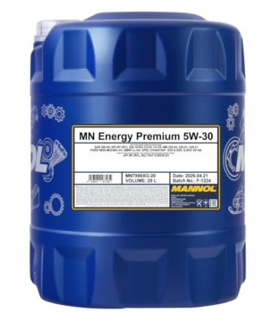 MANNOL  - Huile moteur energy premium - 5W30 - 20L - MN7908-20