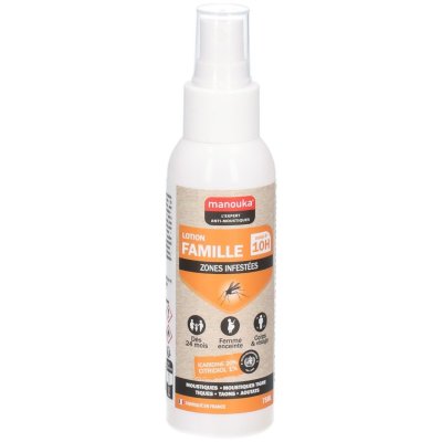 MANOUKA  Lotion Anti-moustiques Corps/Visage Famille - Lot de 2
