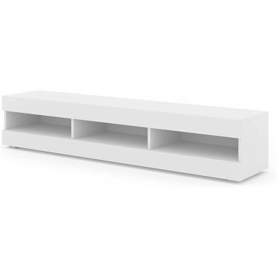 SALONE SRL Manta meuble tv bas universel 160 cm &agrave; suspendre ou &agrave; poser blanc mat