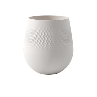 VILLEROY & BOCH Manufacture Collier blanc Vase Carr&eacute; grand Blanc 