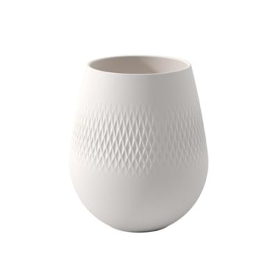 VILLEROY & BOCH Manufacture Collier blanc Vase Carr&eacute; petit Blanc 