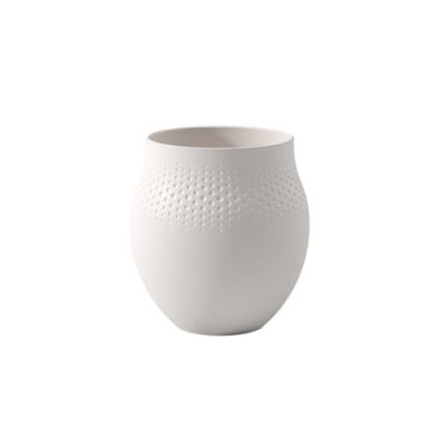VILLEROY & BOCH Manufacture Collier blanc Vase Perle grand Blanc 