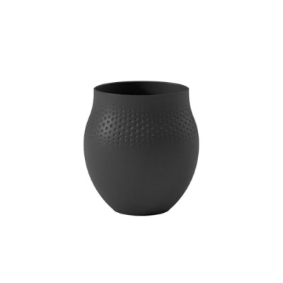 VILLEROY & BOCH Manufacture Collier noir Vase Perle grand Noir 